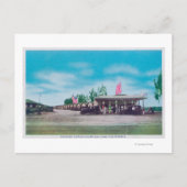 観光客モーターコートの外観 ポストカード (正面)