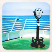 観光客双眼 スクエアペーパーコースター (正面)