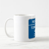 観光客情報センターの署名 コーヒーマグカップ (左)