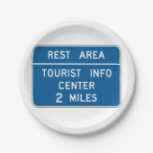 観光客情報センターの署名 ペーパープレート (正面)