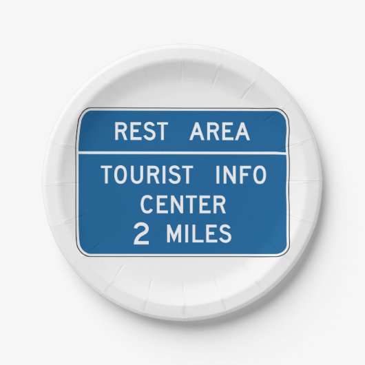 観光客情報センターの署名 ペーパープレート (正面)