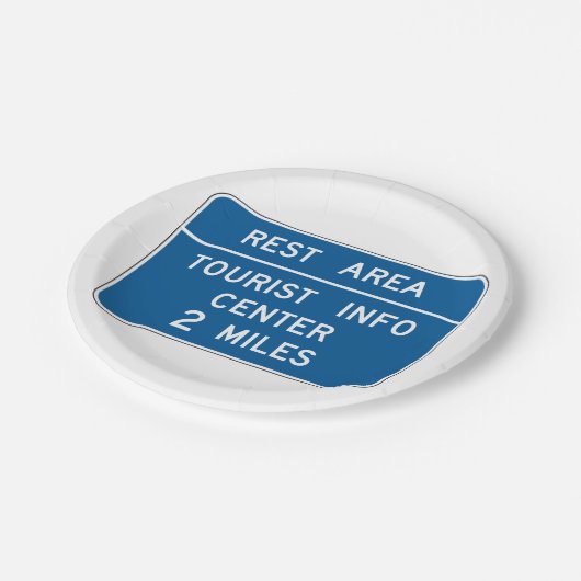 観光客情報センターの署名 ペーパープレート (アングル)