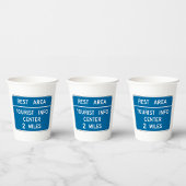 観光客情報センターの署名 紙コップ