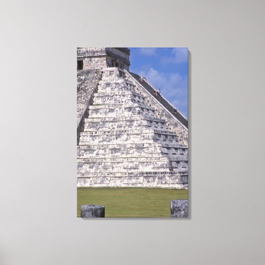 観光客登山エルカスティーリョの階段、石 キャンバスプリント (正面)