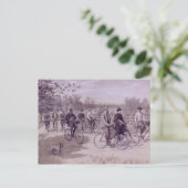 観光客自転車 ポストカード (スタンド正面)