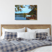 観光客船で秋にブリュー湖 キャンバスプリント (インサイチュ (寝室))