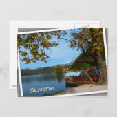 観光客船で秋にブリュー湖 ポストカード (正面/裏面)