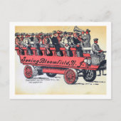観光客観光バス・ブルームフィールドNJヴィンテージ ポストカード (正面)
