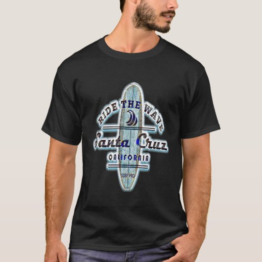 観光客&ローカルサンタクルーズサーフボードティー Tシャツ (正面)