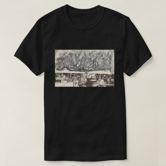 観察の下，ブライアン・ベンソン著 Tシャツ (デザイン正面)