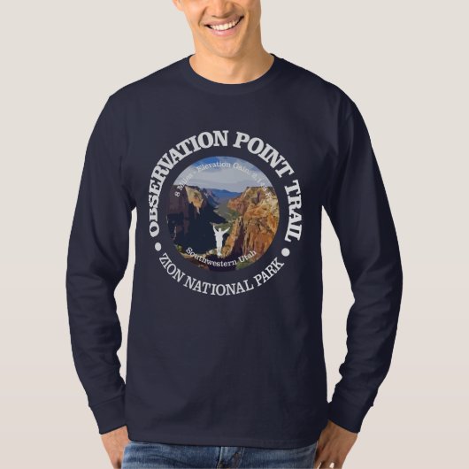 観測ポイントの軌跡(Zion) Tシャツ (正面)