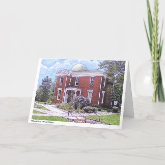 観測所のAlbionの大学、フルカラーのnotecard カード