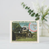 観測所は閉鎖された、フラットな地球のため! ポストカード (スタンド正面)