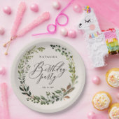 観素朴葉リース誕生会 ペーパープレート (パーティー)