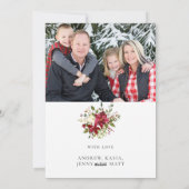 観葉メリークリスマスタイポグラフィ写真 シーズンカード (裏面)