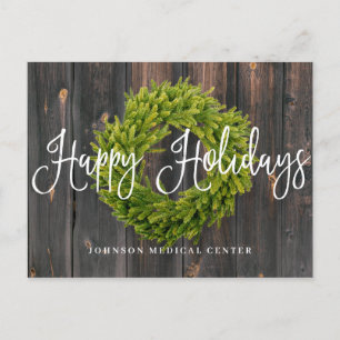 観葉リースオンウッド  ハッピーホリデーズメディカル シーズンポストカード