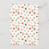 観葉式レセプション付き珊瑚赤バラ エンクロージャーカード (裏面)