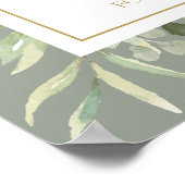 観葉式葬儀お祝いの写真サイン ポスター (角)