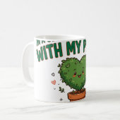 観葉植物と真剣な恋愛中 Tee コーヒーマグカップ (正面左)