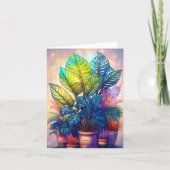 観葉植物の家族 カード (正面)