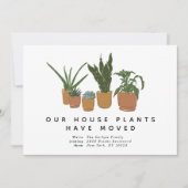 観葉植物の引越しイラスト 案内状 (正面)