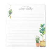 観葉植物の恋人が並パーソナライズされたんだ ノートパッド (正面)