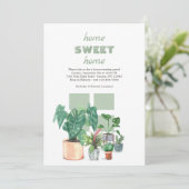 観葉植物の新築祝いカード 招待状 (スタンド正面)