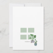 観葉植物の新築祝いカード 招待状 (裏面)