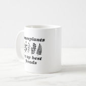 観葉植物は私の最高の顔だ コーヒーマグカップ (正面左)