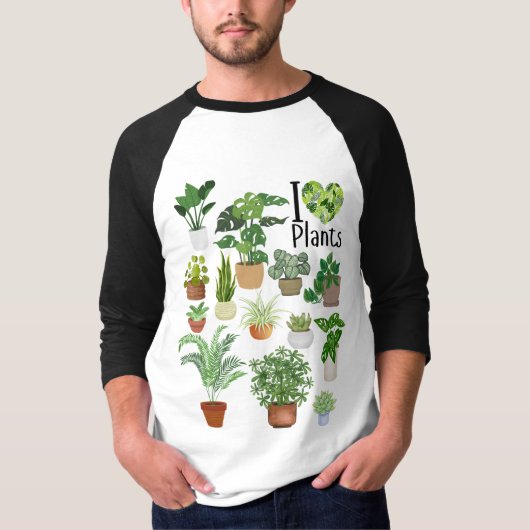 観葉植物を愛してやまない Tシャツ (正面)