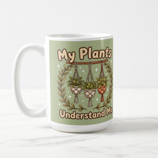 観葉植物を愛するあなたのためのマグカップ コーヒーマグカップ (左)