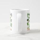 観葉植物を愛するハートの特大マグカップ ジャンボコーヒーマグカップ (裏面)