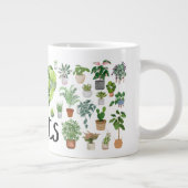 観葉植物を愛するハートの特大マグカップ ジャンボコーヒーマグカップ (右)