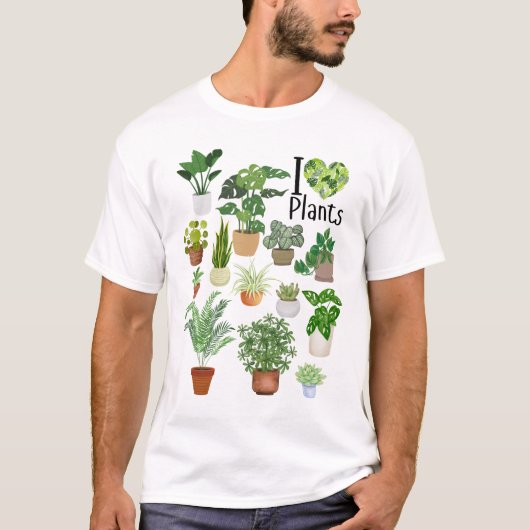 観葉植物を愛する人へ ベーシックTシャツ Tシャツ (正面)