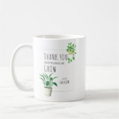 観葉植物を育ててくれてありがとう コーヒーマグカップ (左)