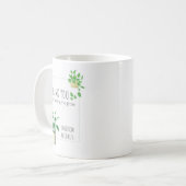 観葉植物を育ててくれてありがとう 先生 コーヒーマグカップ (正面左)