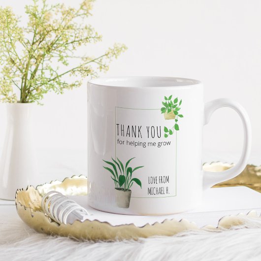 観葉植物を育ててくれてありがとう 先生 コーヒーマグカップ