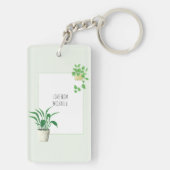 観葉植物を育てるのを手伝ってくれてありがとう キーホルダー (裏面)