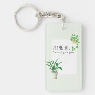 観葉植物を育てるのを手伝ってくれてありがとう キーホルダー