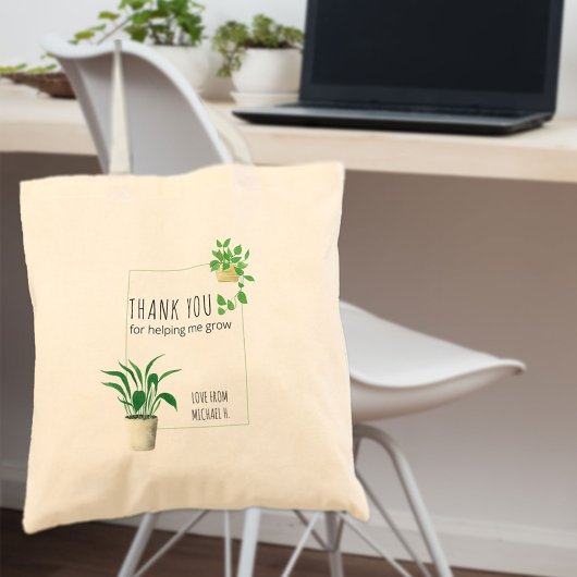 観葉植物を育てるのを手伝ってくれてありがとう トートバッグ