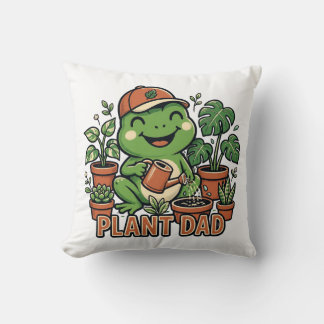 観葉植物を育てるカエル ファーザー プラントダッド クッション