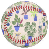 観葉植物サボテン多肉性赤面ピンクパターン ソフトボール (正面左)