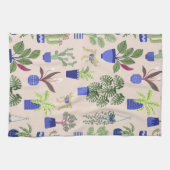 観葉植物サボテン多肉模様 キッチンタオル (横)