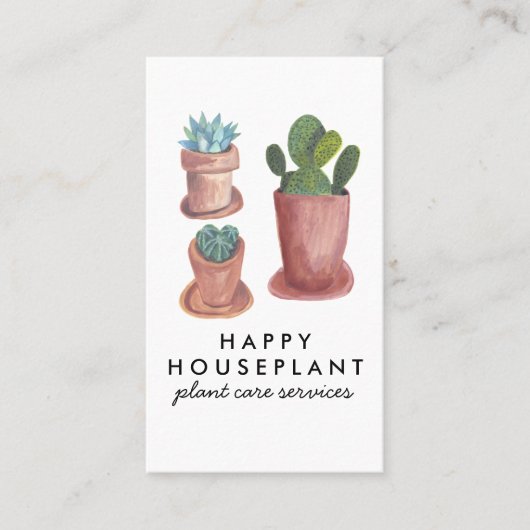 観葉植物サボテン多肉灌水園芸 名刺 (正面)