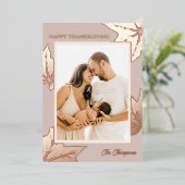 観葉植物園家族の写真感謝祭 箔シーズンカード (立ち正面)