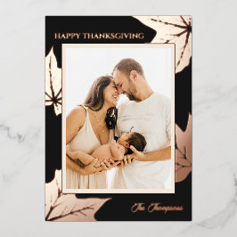 観葉植物園家族の写真感謝祭 箔シーズンカード