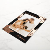 観葉植物園家族の写真感謝祭 箔シーズンカード (回転した状態)