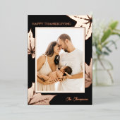 観葉植物園家族の写真感謝祭 箔シーズンカード (立ち正面)