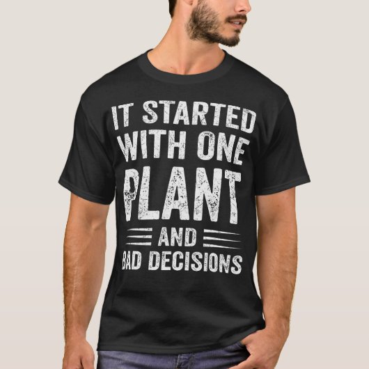 観葉植物好きのためのユーモア 観葉植物沼 Tシャツ (正面)