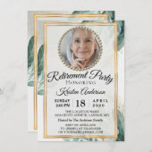 観葉植物葉のパーティー 招待状 (正面/裏面)